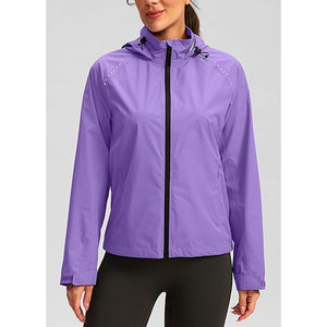 <b>Women's</b> Custom Cycling Rain <b>Jackets</b> <b>Waterproof</b> Windproof Lightweight <b>Packable</b> Hooded Outdoor Finished High Quality - Product Image 1