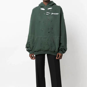 Sweat à capuche décontracté tendance pour hommes, style premium avec texture usée pour hommes - Product Image 2