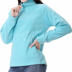 Comfortable <b>Women</b> <b>Quarter</b> <b>Zip</b> <b>Sweatshirt</b> With Minimal Design Soft Fabric Perfect For Casual Wear And Active Lifestyle - Product Image 2