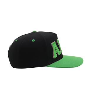 Casquette Snapback AKA à lettres noires, visière verte, brodée, en coton réglable, style décontracté et streetwear - Product Image 5