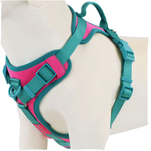 Harnais pour chien réglable haute visibilité anti-traction avec double anneau en D, réfléchissant et rembourré en forme de Y, pour l'entraînement des animaux de compagnie - Product Image 1