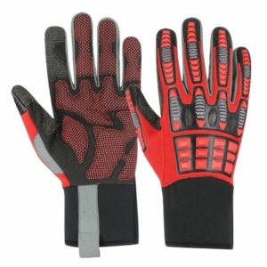 Gants de mécanicien Amara de qualité supérieure, en cuir synthétique renforcé, résistants à la chaleur, pour la lutte contre les incendies, avec protection TPR, anti-abrasion et de sécurité. - Product Image 1