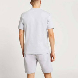 Conjunto de Camiseta y Pantalones Cortos Deportivos de Verano para Hombre, Transpirables, de Algodón y Felpa, de Secado Rápido, con Logotipo Personalizado, OEM, al por Mayor - Product Image 4