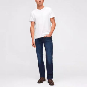 กางเกงยีนส์ขาสั้นผู้ชายสไตล์ลำลองสำหรับฤดูใบไม้ร่วง เอวกลาง ปิดกระดุม ปักลาย ยืดหยุ่น ระบายอากาศ แห้งเร็ว ขาดๆ แบบสลิม ทรงตรง ผ้าถัก - Product Image 5