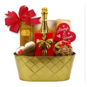 Cesta de regalo metálica para fiestas, cesta de almacenamiento para frutas y pan, cesta de regalo para celebraciones en la mesa - Product Image 2