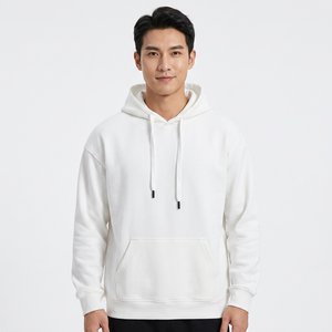 Sudadera con Capucha Blanca para Hombre, Corte Regular, Estilo Casual, con Bolsillo Delantero, Tejido de Felpa, 100% Poliéster - Product Image 1