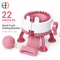 Machine à tricoter EB Kids Craft à 22 aiguilles, manivelle simple pour projets DIY parent-enfant, facile à utiliser