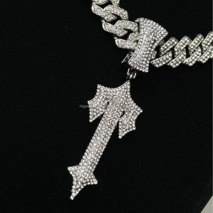 Pendentif Hip Hop RB Gems, croix personnalisée, argent 925, bijoux HipHop Rock Rapper, pendentif en diamant Moissanite VVS pour hommes - Product Image 2