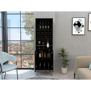 Mobile bar da soggiorno Silhill colore nero - Product Image 4