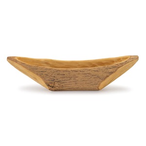 Cuenco Decorativo de Madera Tallada a Mano, Diseño Minimalista para Servir Comida en el Hogar, Acabado Natural sin Recubrimiento, Ideal para Regalo - Product Image 1