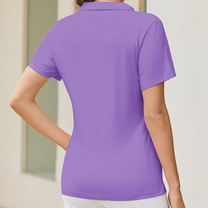 Camiseta Polo en Oferta, 100% Algodón, Transpirable, Informal, Cuello con Cuatro Botones, Manga Corta, para Golf, para Mujer - Product Image 2