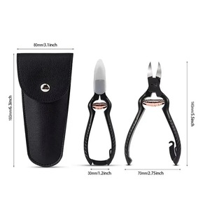 Cortauñas de Precisión para Uñas Gruesas o Encarnadas - Diseño Ergonómico, Seguro y Elegante - Certificado CE con Estuche de Cuero - Product Image 1