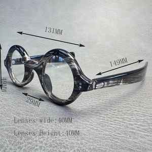 Monturas de Gafas Hechas a Mano con Cuerno de Búfalo Ecológico, Baño de Níquel Negro, Estilo de los Años 70, Gafas Tradicionales de Moda Antigua - Product Image 4