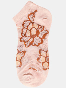 New Design Floral Print Ankle Socks Cotton Spandex Breathable Summer Thin Knitted Jacquard Pattern Daily Wear - Product Image 3
