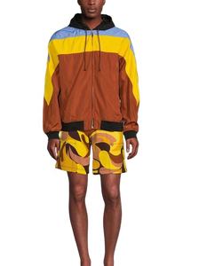 Personnalisé Patchwork Couleur Nylon Tissé Tissu Street Wear Course en Plein Air Sports Zip Up Color Block À Capuche Coupe-Vent Veste - Product Image 6