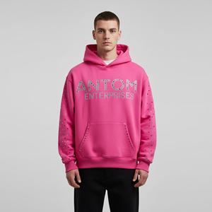 Sweat-shirt à capuche oversize 100 % coton délavé, style vintage streetwear, épais, unisexe, vierge, en promotion - Product Image 3