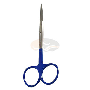 Ciseaux à iris sur mesure, courbés, de précision chirurgicale, en acier inoxydable, pour une manipulation fine des tissus délicats - Product Image 6