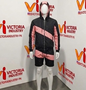 Nouvel ensemble de vêtements de sport unisexe, veste à capuche d'automne, coupe-vent, imperméable, respirant, design 2 en 1, style streetwear - Product Image 3