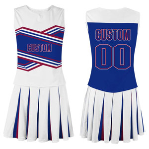 Custom Women Cheerleader Uniform Cheerleading Team Performance Athletic Sportswear Crop Top Pleated <b>Skirt</b> Competition Outfit - Product Image 1