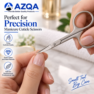 Ciseaux à cuticules et à ongles en acier inoxydable de haute qualité avec lames droites et affûtées pour une manucure de précision - Product Image 5