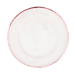 Assiettes de présentation de banquet à rayures demi-lune de style européen, assiettes de service en verre à bord doré, modernes pour mariage occidental - Product Image 5
