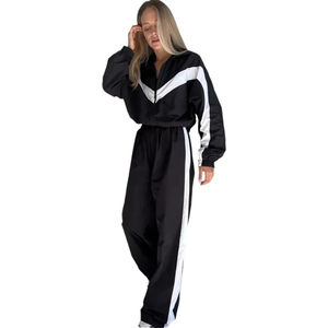 Conjunto Deportivo Color Block para Mujer – Chaqueta con Cierre y Pantalones de Cintura Alta |   Conjunto Deportivo Informal de 2 Piezas - Product Image 6