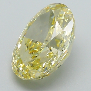 Diamant de laboratoire certifié IGI, jaune intense fantaisie, taille ovale, diamant non monté pour la vente en gros de bijoux fins - Product Image 3