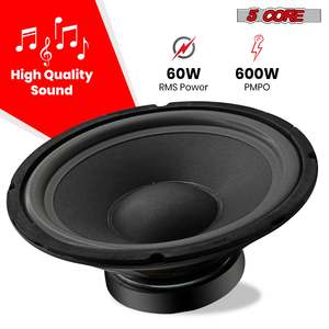 Altavoz Subwoofer PA DJ de 10 Pulgadas, 600W, 5 Núcleos, 8 Ohmios, Bajos Profundos, Repuesto de Audio - Product Image 2