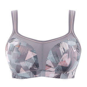 FITME SPORTS Women's Sports Bra Urban Print Gray Straps Backless Design Spandex/Nylon Medium Support Quick Dry for Yoga Workout - Product Image 2