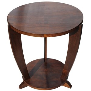 Art Deco Mahogany Wood <b>Side</b> <b>Table</b> Wholesale | Handcrafted Pedestal Design - Product Image 3