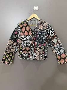Cotton Jacket for <b>Women</b> Reversible Patchwork Quilted Coat for <b>Women</b>, Handmade <b>Cardigan</b> Jacket All Size S/M/L/XL/2XL/3XL - Product Image 1