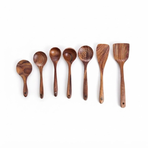 Ensemble d'ustensiles de cuisine en bois noir de qualité supérieure, ustensiles de cuisson naturels antiadhésifs, cuillères et spatules en bois sûres pour la maison et la restauration - Product Image 6