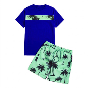 Hot Sale Product Men Summer Short Sleeve T Shirts and Shorts <b>Set</b> 2026 Summer Jogging Cotton Men <b>Twin</b> <b>Sets</b> Hot Sale Product New - Product Image 2