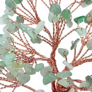 Arbre à Monnaie en Aventurine Verte Authentique Fait Main en Pierres Précieuses pour la Chance, la Prospérité, la Richesse et l'Énergie Positive (Vente en Gros) - Product Image 3