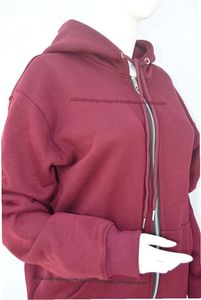 Sudadera con Capucha para Mujer, 400 GSM, Algodón Grueso, Antiarrugas, Estilo Urbano, Personalizable OEM ODM, Marca Privada, Precio de Fábrica al por Mayor - Product Image 5
