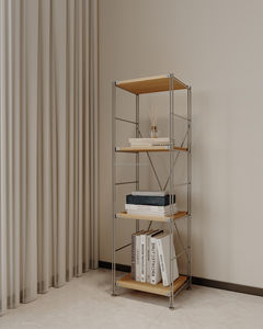 Rak Display serbaguna kualitas tinggi rak penyimpanan kayu dan logam Multi fungsi untuk ruang tamu dapur - Product Image 4