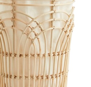 Panier en rotin de style naturel, tissé à la main, avec doublure en lin, conteneur décoratif pour l'organisation et le rangement à la maison - Product Image 3