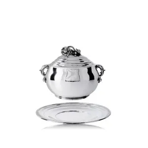 Casserole de luxe classique en acier inoxydable à double paroi isolante avec revêtement antiadhésif |   Maintient les aliments au chaud plus longtemps pour les tables à manger - Product Image 4