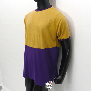 Custom Men's Old <b>Gold</b> for Color Block Front Blank T-<b>Shirt</b> 100% Cotton Crew Neck Casual Streetwear OEM Private Label - Product Image 4
