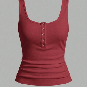 OEM Manufacture 180g Eco-Friendly Lace Custom Logo <b>Cute</b> Sweet Sleeveless Cotton Rib Tank Tops Women's Girls Comfortable - Product Image 2