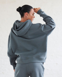 Sudaderas con Capucha para Mujer, Tallas Grandes, Servicio OEM, Personalizadas, de Felpa, para Invierno y Primavera, 100% Algodón, Tejido de Rizo - Product Image 3