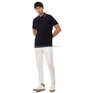 Nardon Apparel T-shirts polo à manches courtes en coton personnalisé 240g pour hommes T-shirts polo en tissu pour hommes - Product Image 1