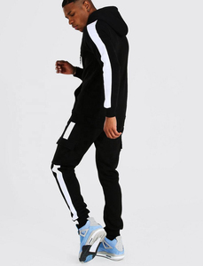 Conjunto Deportivo de Dos Piezas para Hombre, Chaqueta con Capucha y Pantalones Jogger, Personalizable, Invernal, Casual, de Algodón y Felpa, para Gimnasio - Product Image 3