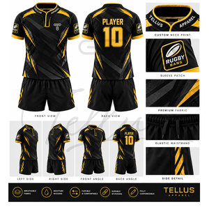 Uniforme de Rugby de Nuevo Diseño y Alta Calidad, Uniforme de Rugby de Secado Rápido al por Mayor, Uniforme de Rugby Transpirable - Product Image 5