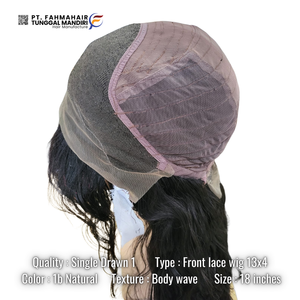 Perruque à dentelle frontale, cheveux humains vierges Remy de qualité supérieure, lisses naturels indonésiens, cuticules alignées, sans nœuds, sans perte, double trame machine - Product Image 4