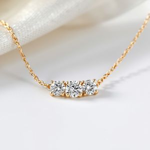 Collier tennis minimaliste en or rose 14 carats avec pierres naturelles, chaîne à maillons, bijoux fins, fabricant OEM pour les marques de bijoux de luxe - Product Image 6