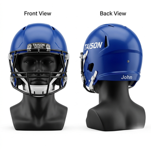 Premium <b>ABS</b> Polycarbonate American Football Mask Helmet 320 GSM Matte Gold Custom Heat Transfer Logo - Product Image 2