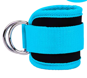 Correas de tobillo para máquinas de cable, ajustables, de neopreno, con doble anilla en D, cierre de gancho y bucle aislado, protección profesional - Product Image 2