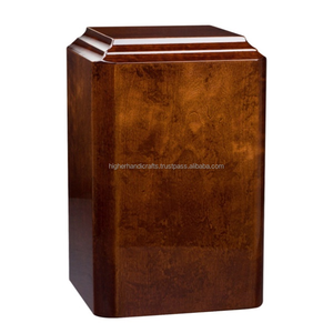 Ataúd de metal y latón de estilo americano, urna de cremación de madera para cenizas humanas para adultos y suministros funerarios impresos para entierro de mascotas - Product Image 2