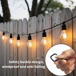 Petits crochets à vis en métal de 1,65 pouce pour guirlandes lumineuses d'extérieur, carillons éoliens, lanternes d'intérieur et décorations suspendues - Product Image 2